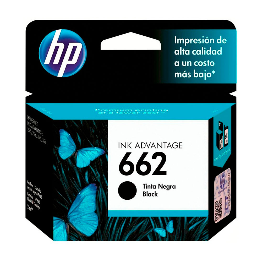 TINTA HP 662 NEGRO CZ103AL 2ML