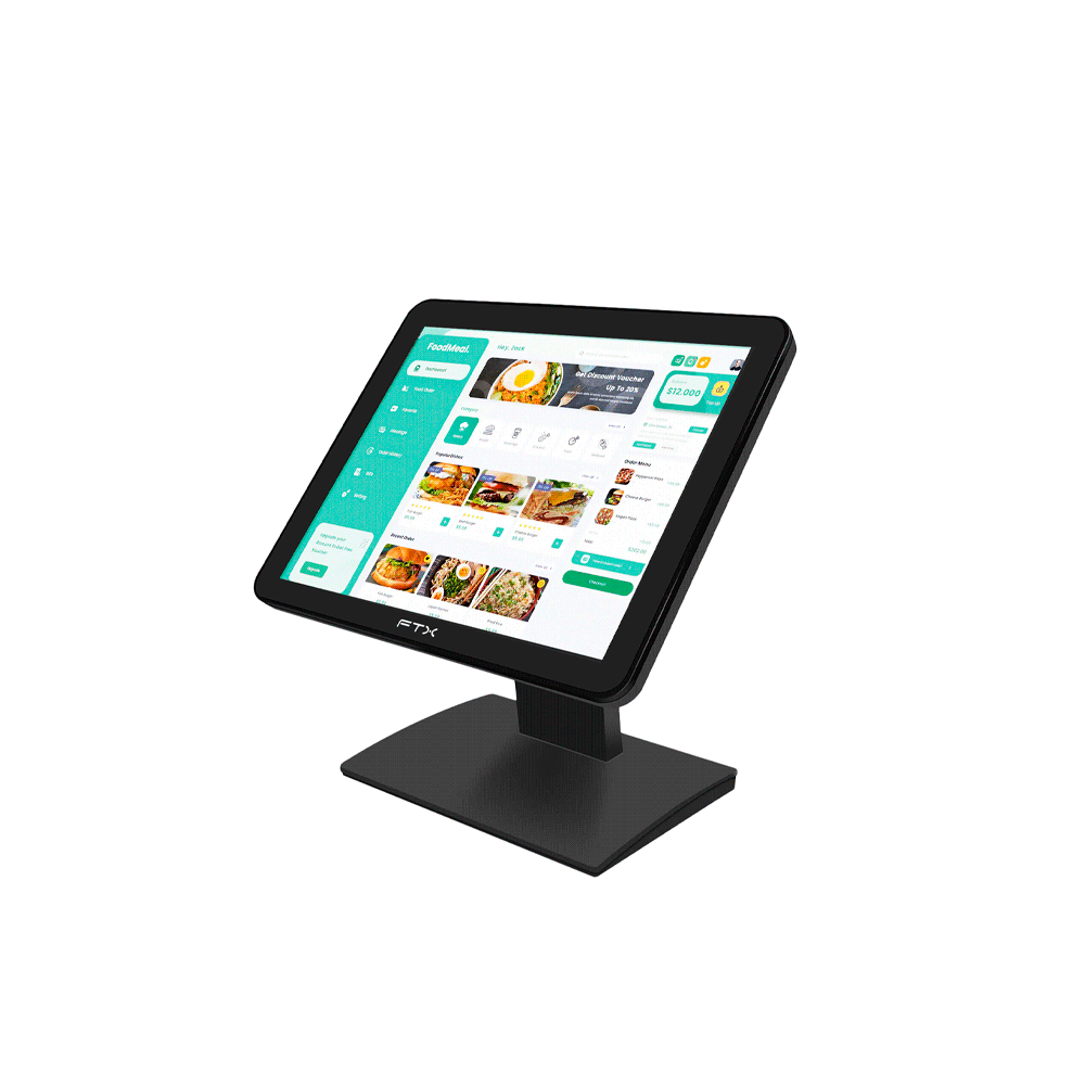 MONITOR TOUCH FTX 15" CAPACITIVE MT15V1 VGA/HDMI/USB/1JACK CON BISEL/5MS C/LAPIZ