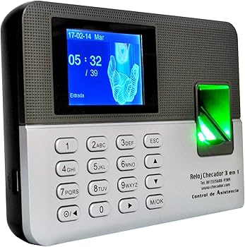 Reloj Marcador Biométrico Zkteco LX50 con Reconocimiento de Huella Digital - Plata