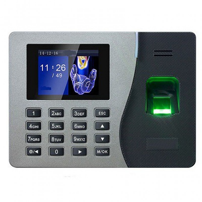 Reloj Marcador Biométrico Zkteco K14 con reconocimiento de huella digital Negro/Gris